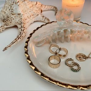 White And Gold Catch-all Trinket Dish